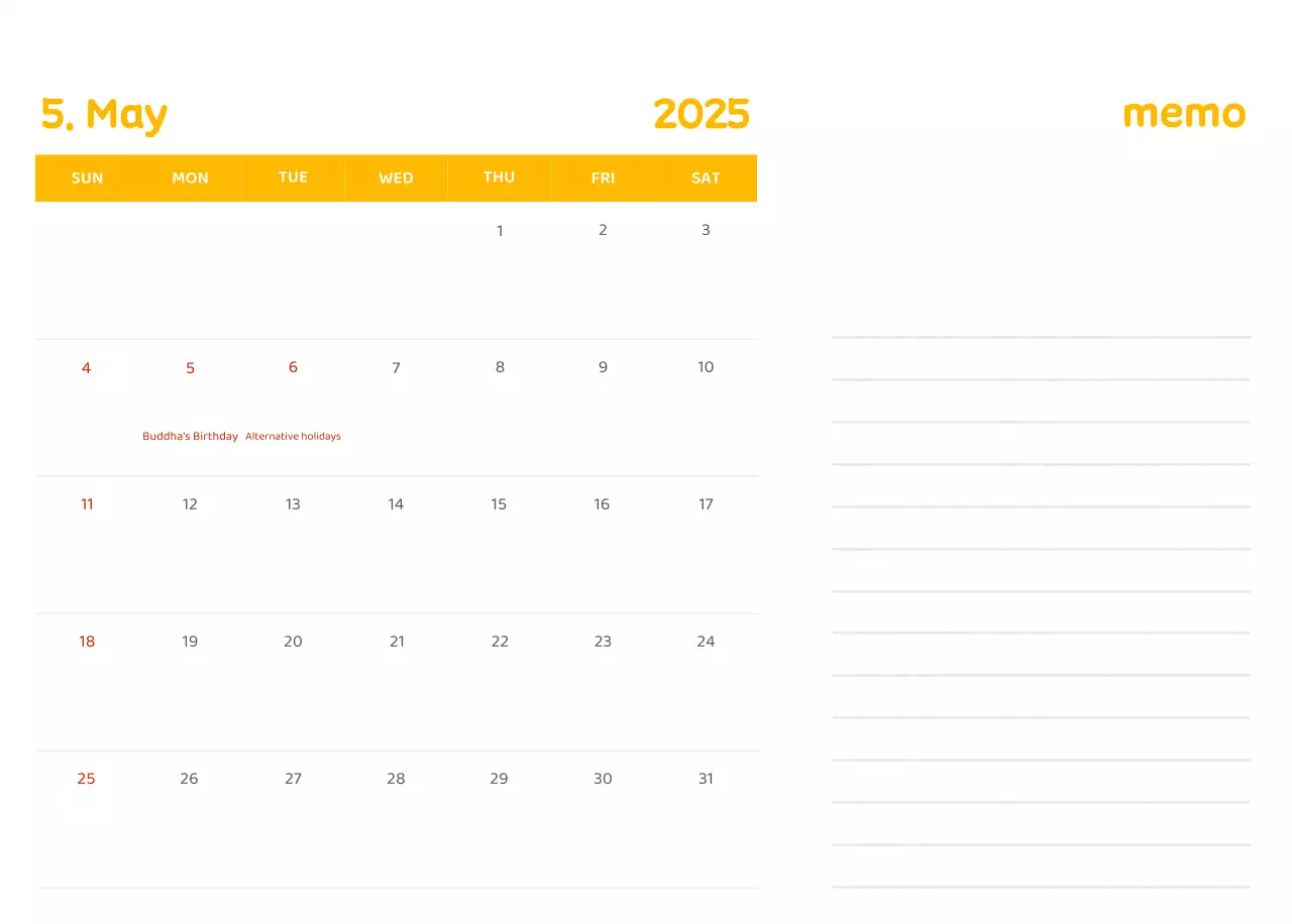Kalender dengan ilustrasi penuh warna dan emosional