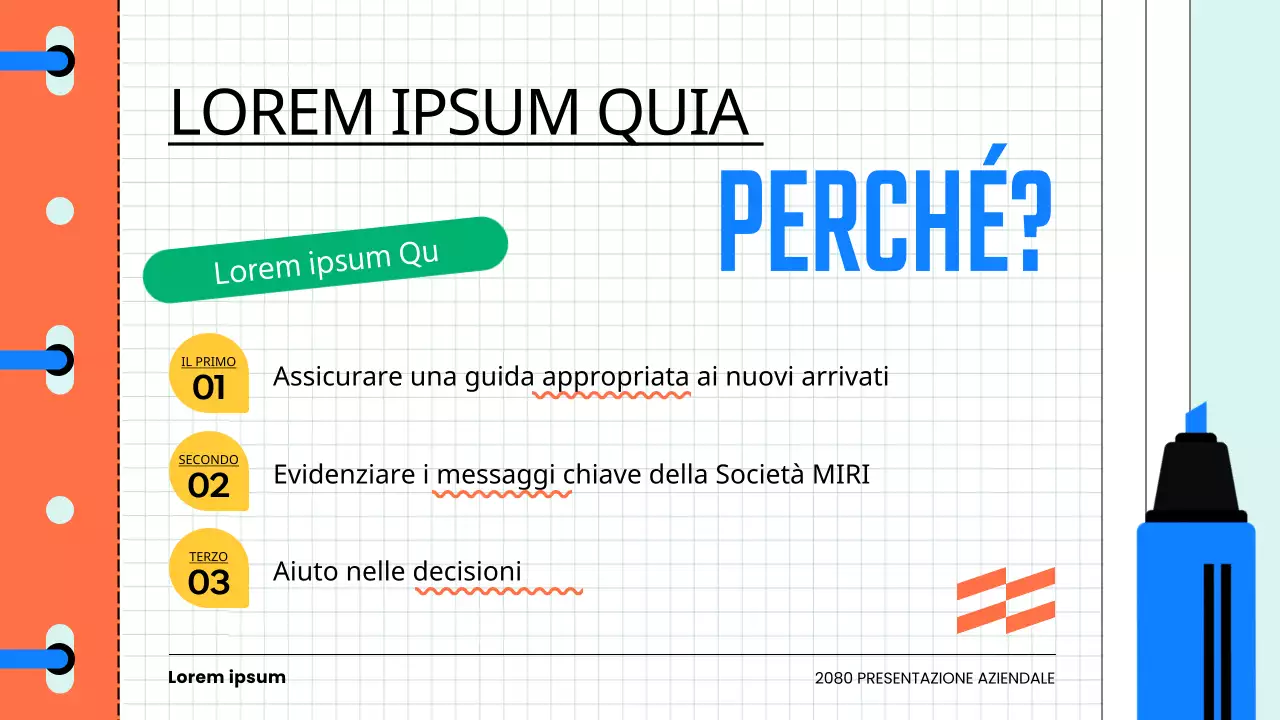 Un'introduzione kitsch alla cultura aziendale in azzurro e arancione
