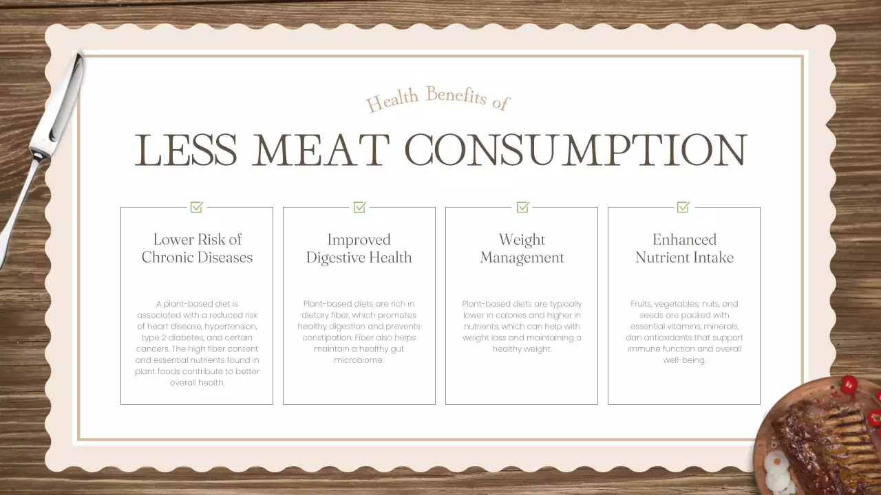 Beige Rustic Meatless Promotion Presentation
