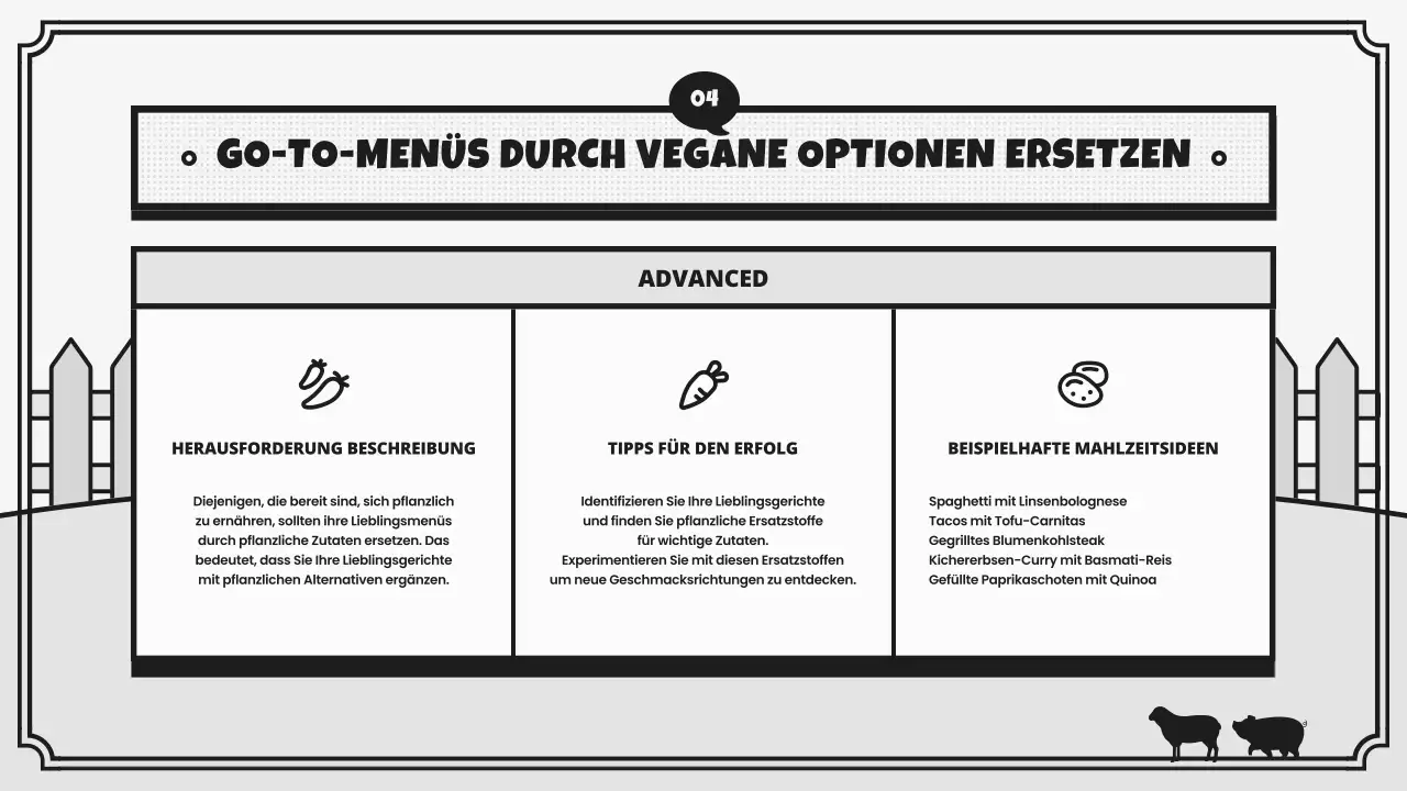 Retro-Kampagne zum Weltvegantag in Grau und Schwarz