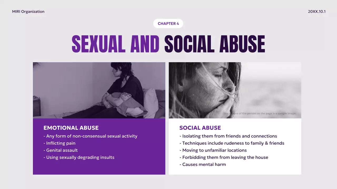 Purple Professional Awareness Announcement Presentation