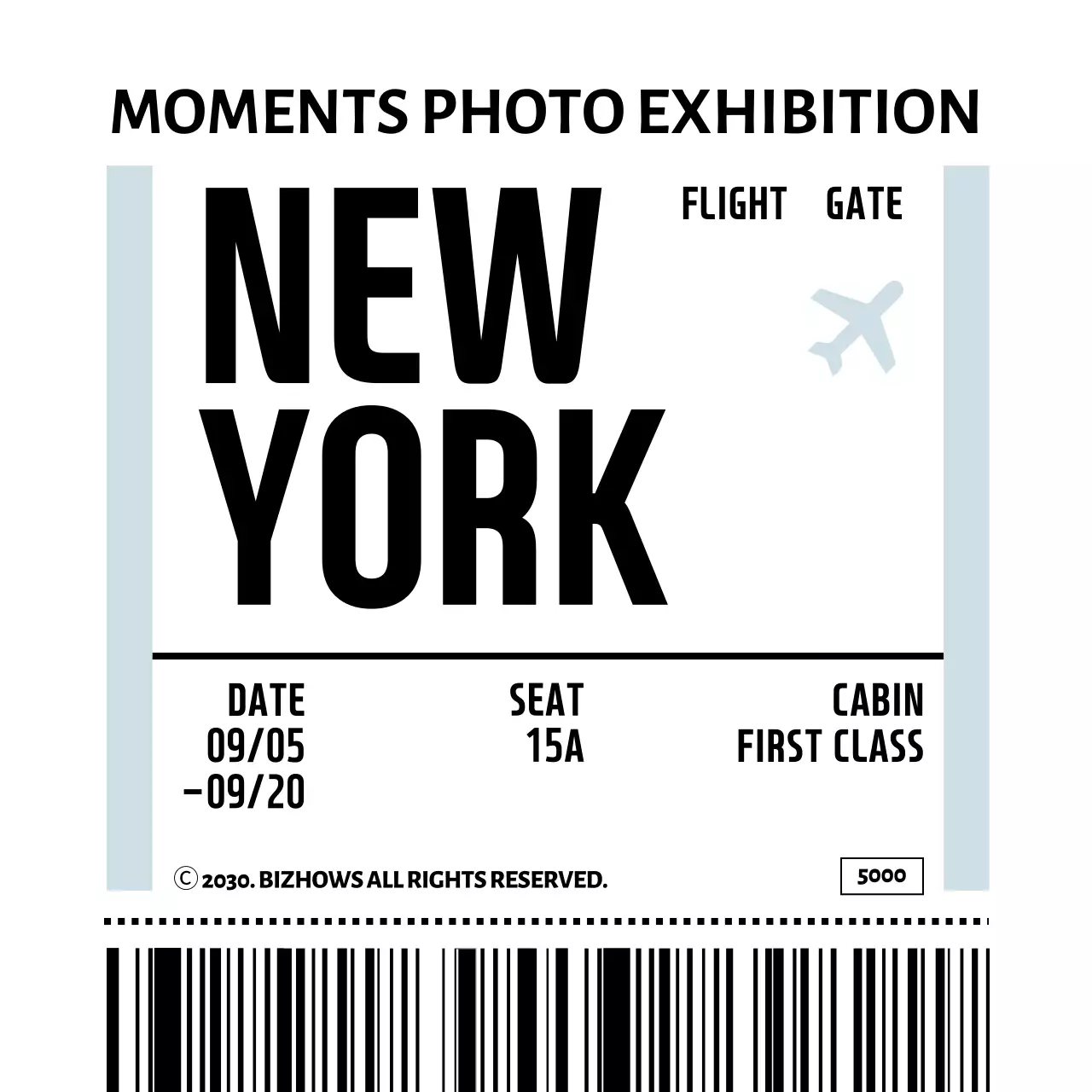 심플한 비행기 티켓 형태의 핀버튼 포장 배경지