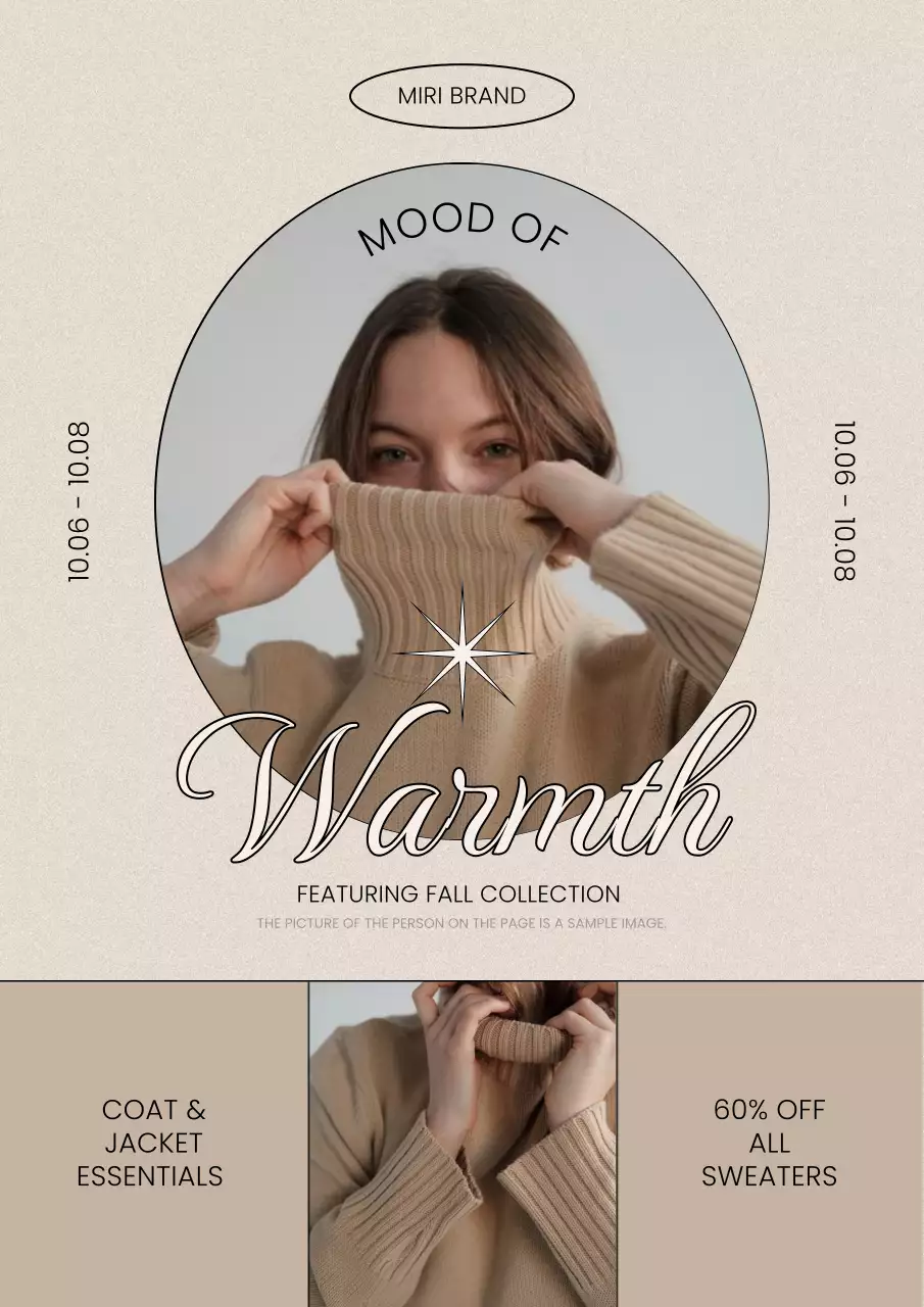 Beige Elegant Fall Promotion Poster