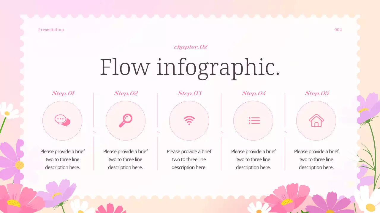핑크 플로럴 문서 프레젠테이션