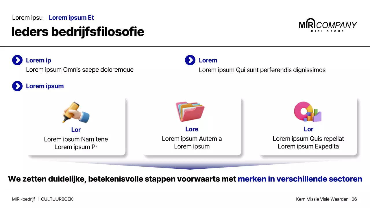 Het moderne bedrijfscultuurboek marineblauw