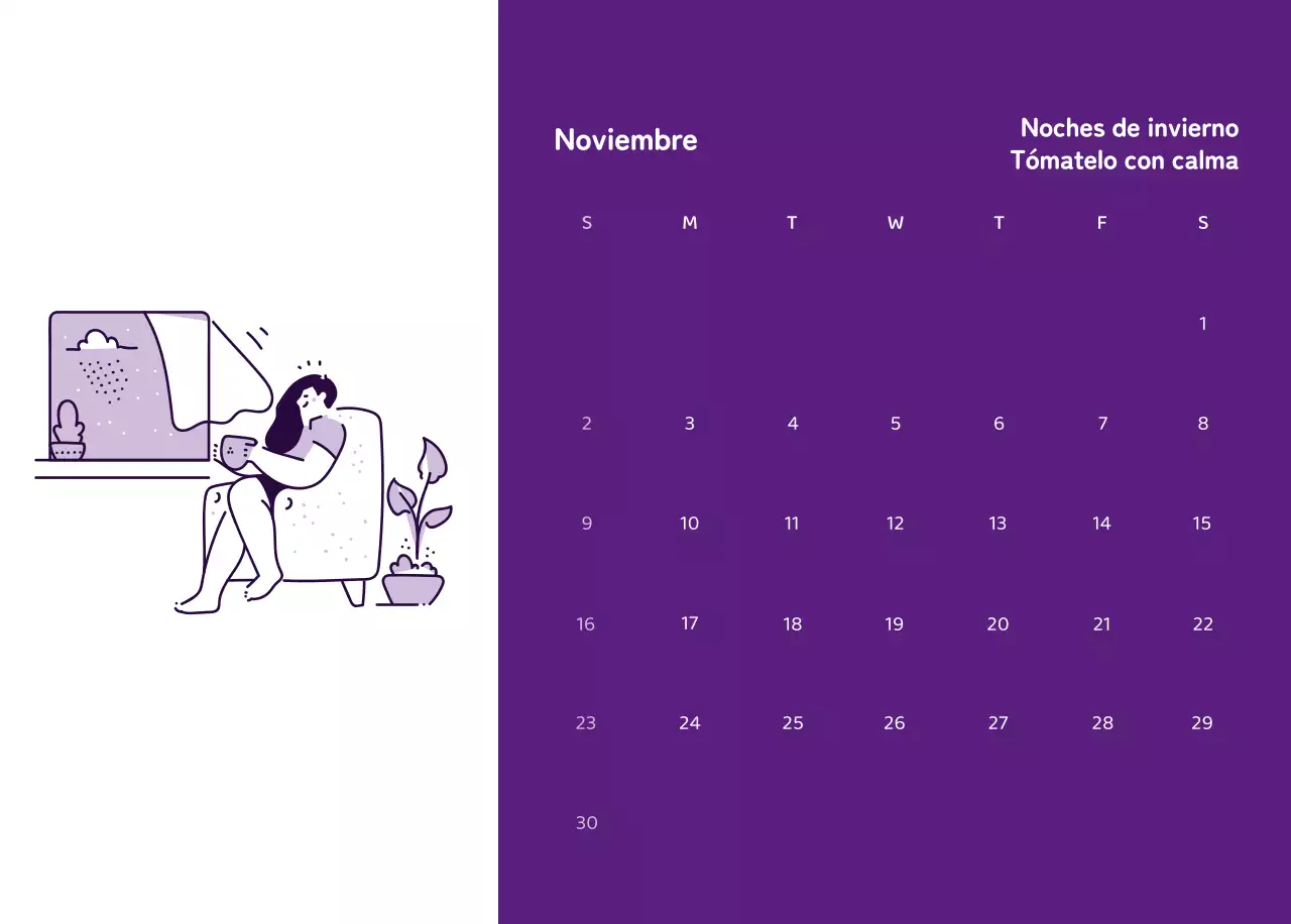 Calendarios con ilustraciones coloristas y emotivas