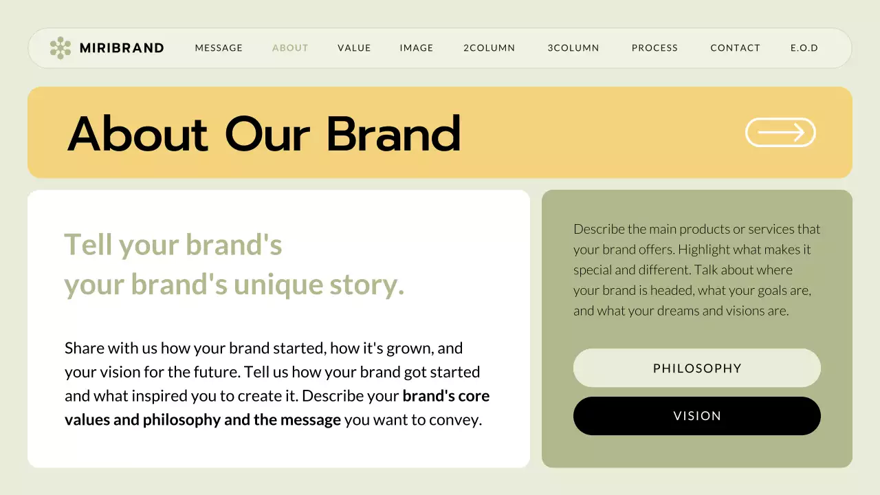 Trình bày thương hiệu tối giản màu be