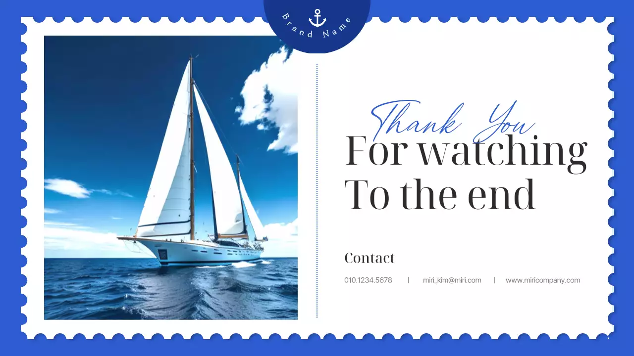 파랑의 심플한 마린 스타일의 브랜드 마케팅 홍보