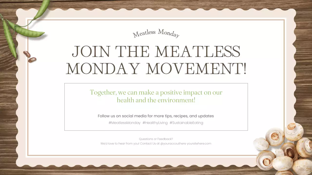 Beige Rustic Meatless Promotion Presentation