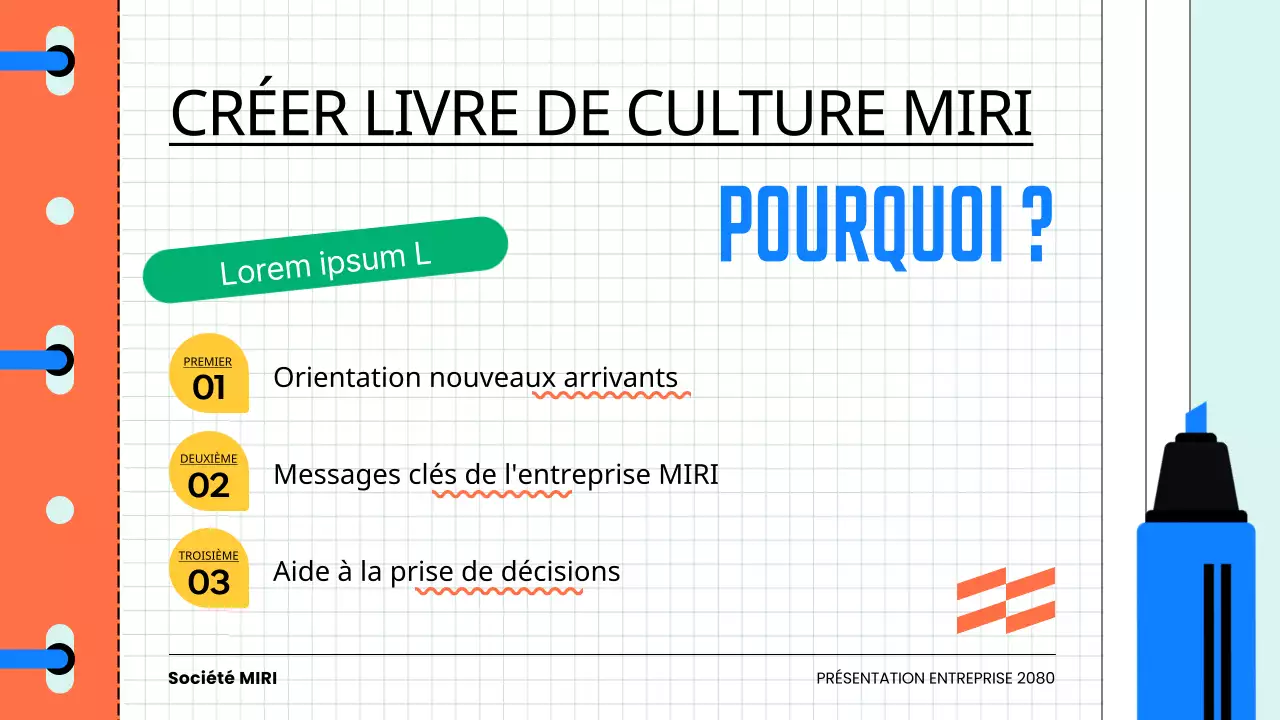 Une introduction kitsch au livre sur la culture d'entreprise en bleu clair et orange