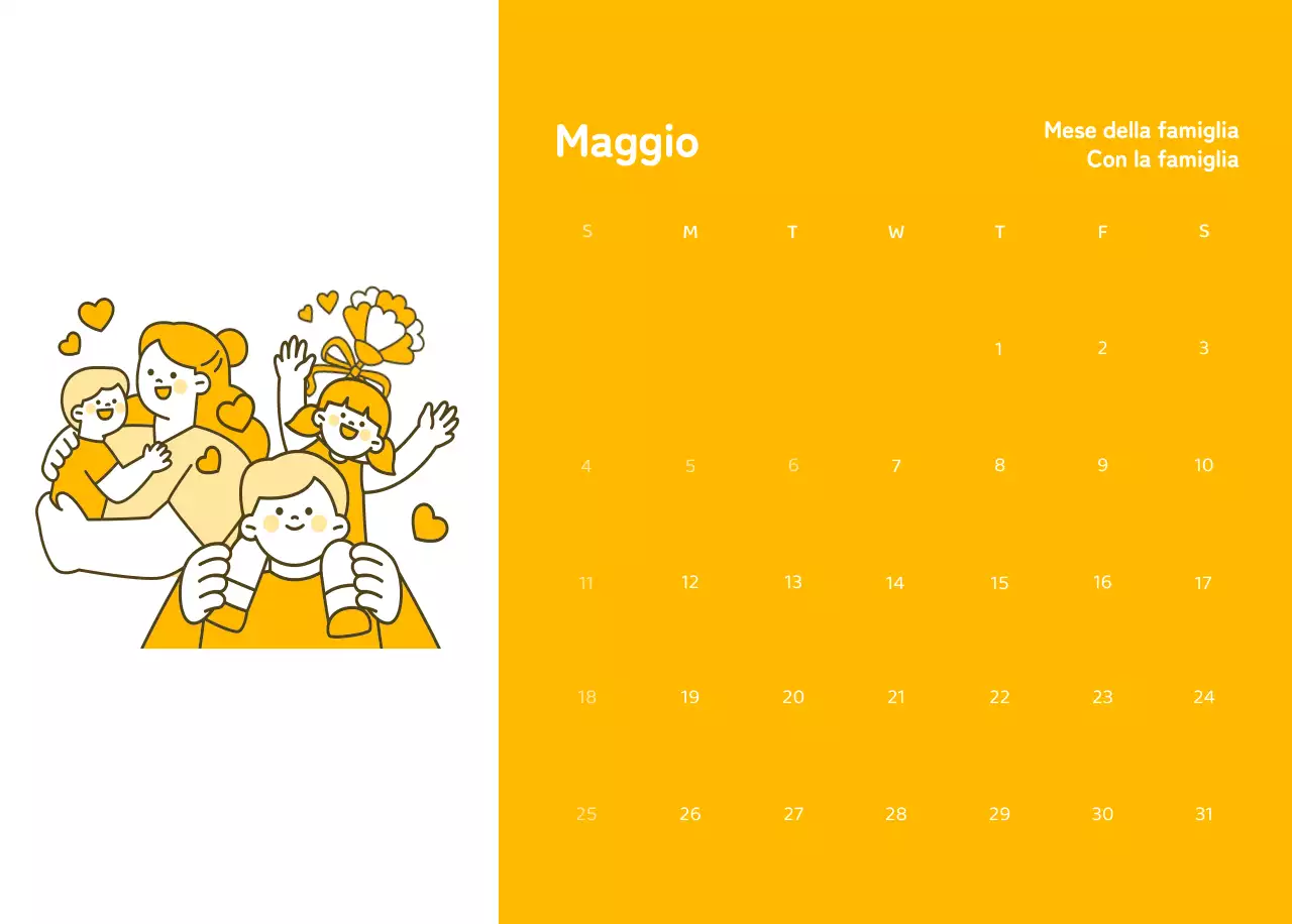 Calendari con illustrazioni colorate ed emozionali