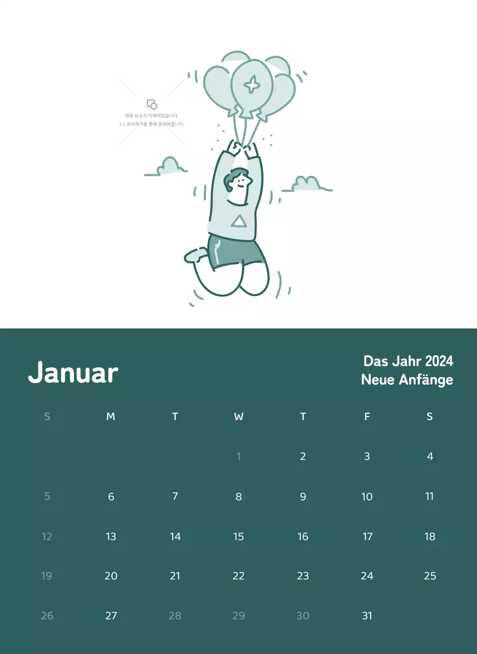 Kalender mit farbenfrohen und emotionalen Illustrationen