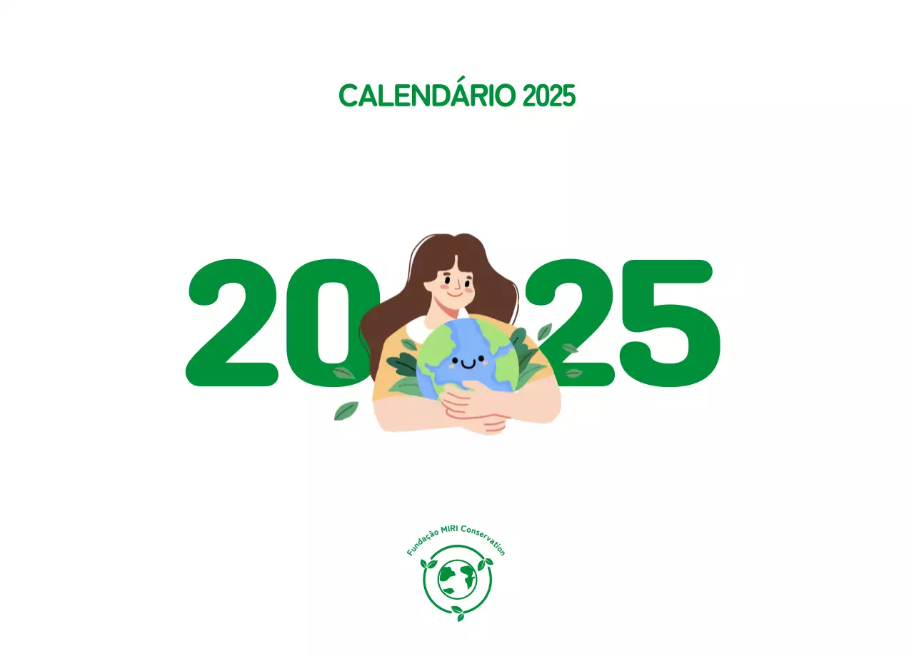 Uma fundação social que celebra a época natalícia com ilustrações coloridas de pessoas e do planeta.