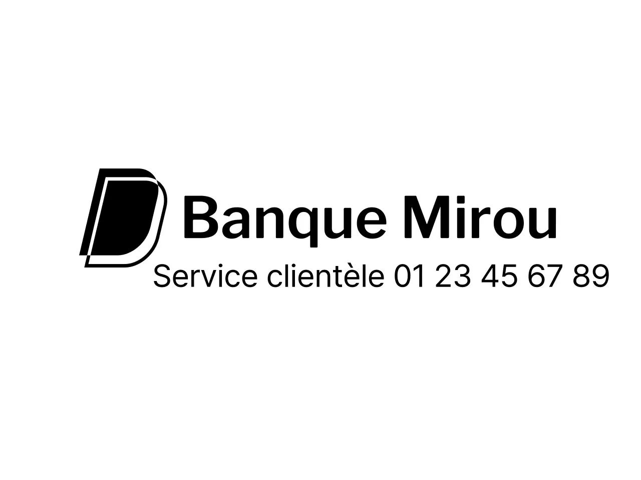 Publicité minimaliste pour une banque