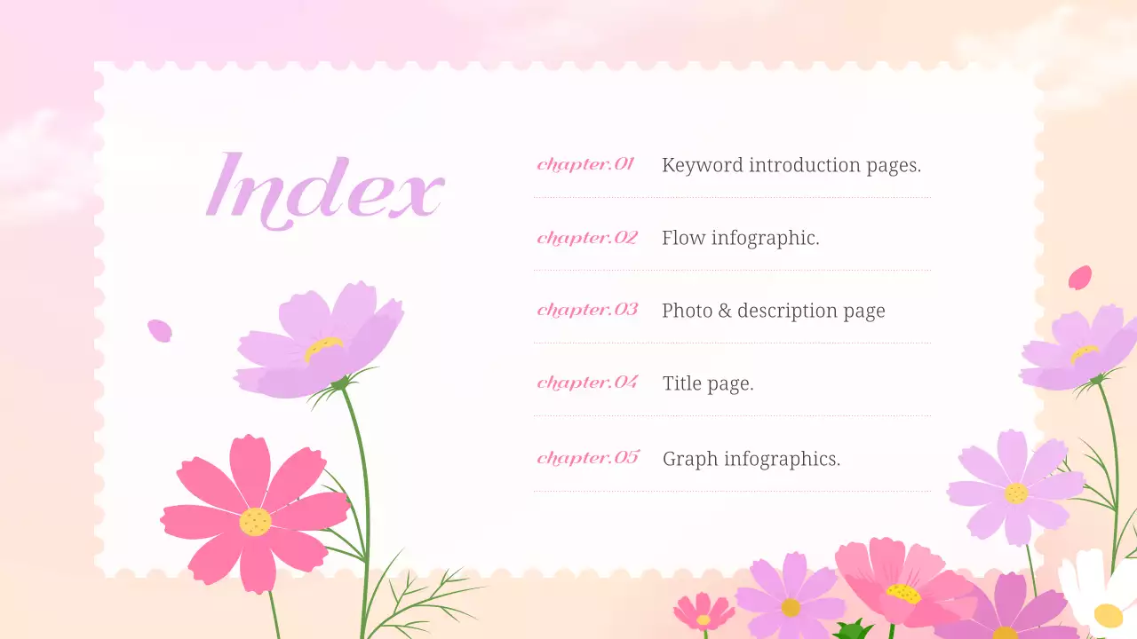 핑크 플로럴 문서 프레젠테이션