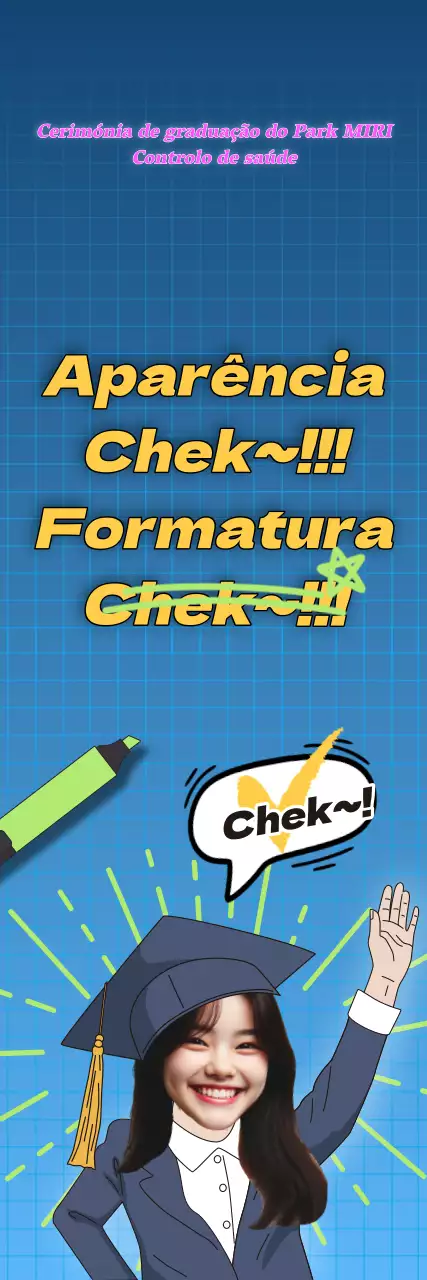 Faixas divertidas com bonés de formatura ilustrados