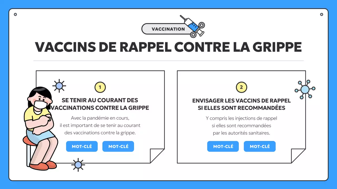 Informations sur la vaccination saisonnière bleue et jaune