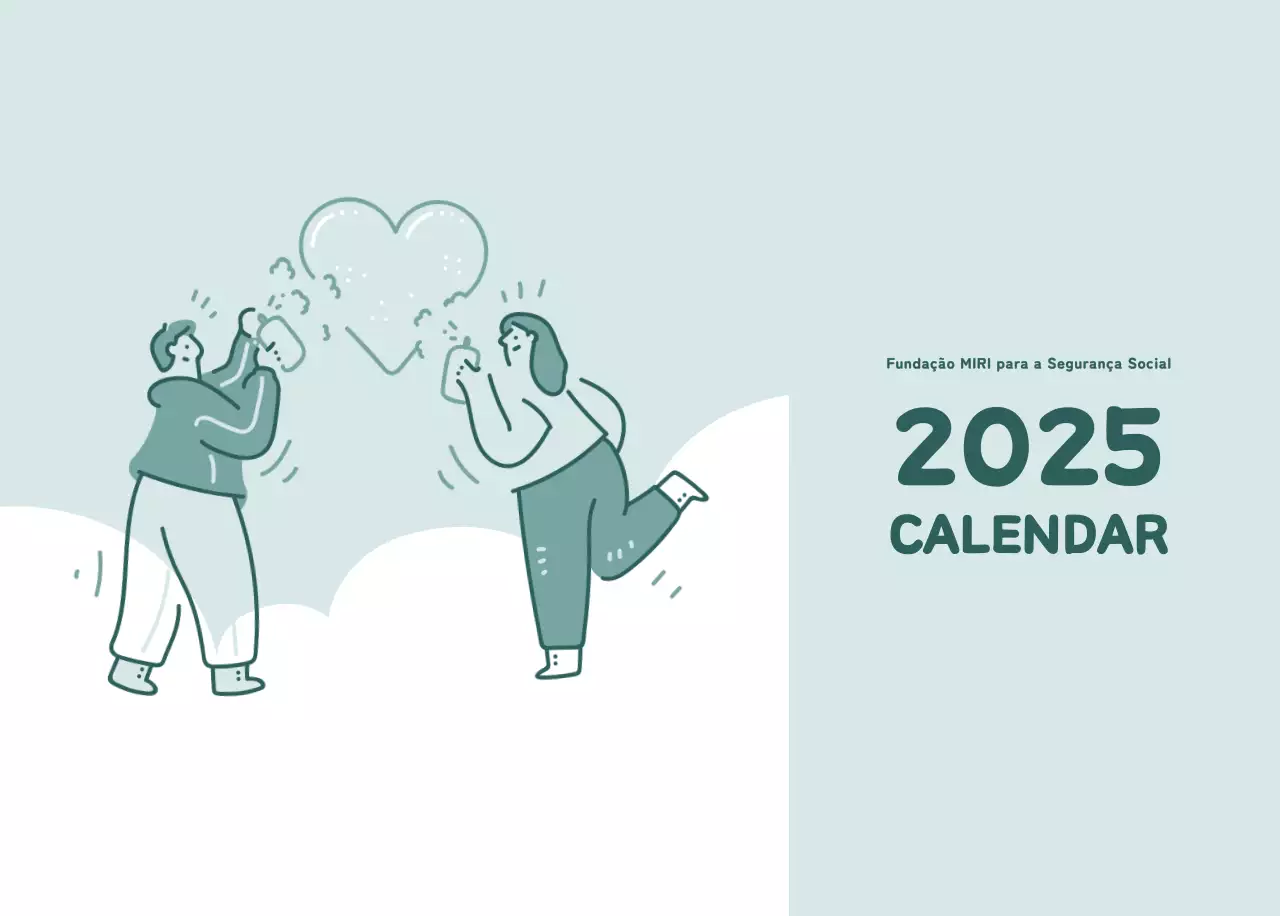 Calendários com ilustrações coloridas e emotivas