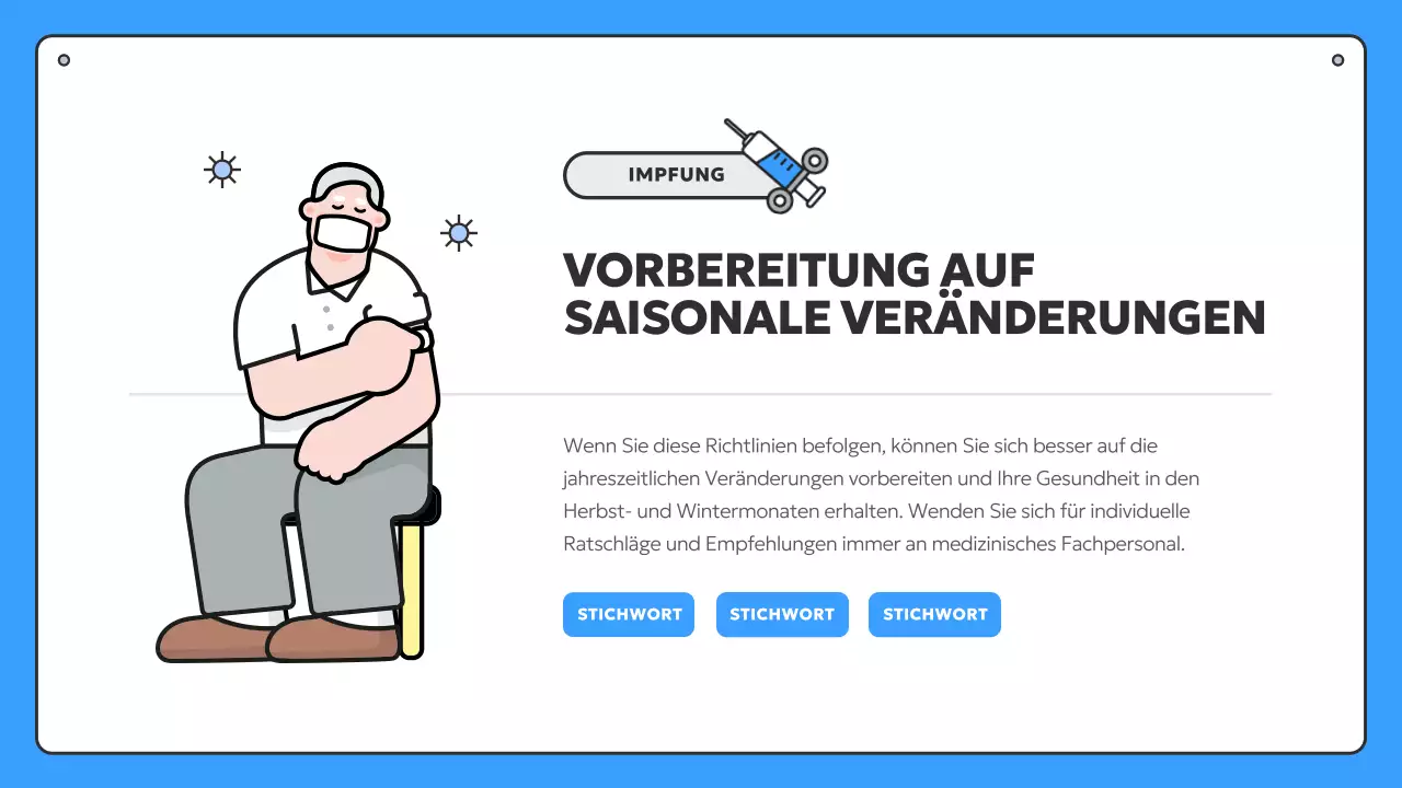 Informationen zur saisonalen Impfung gegen Blau und Gelb