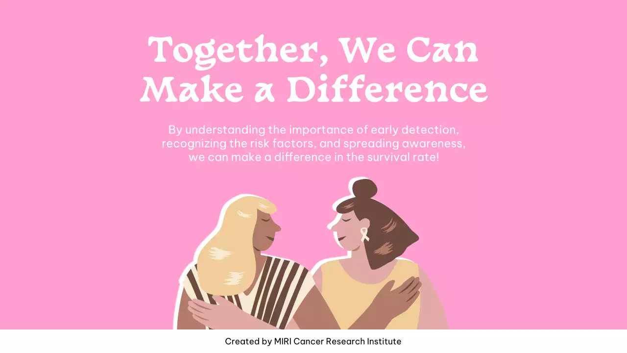 Pink Simple Cancer Awareness Announcement Presentation