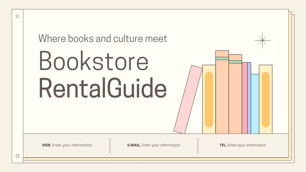 Beige Minimal Bookstore Guide Presentation