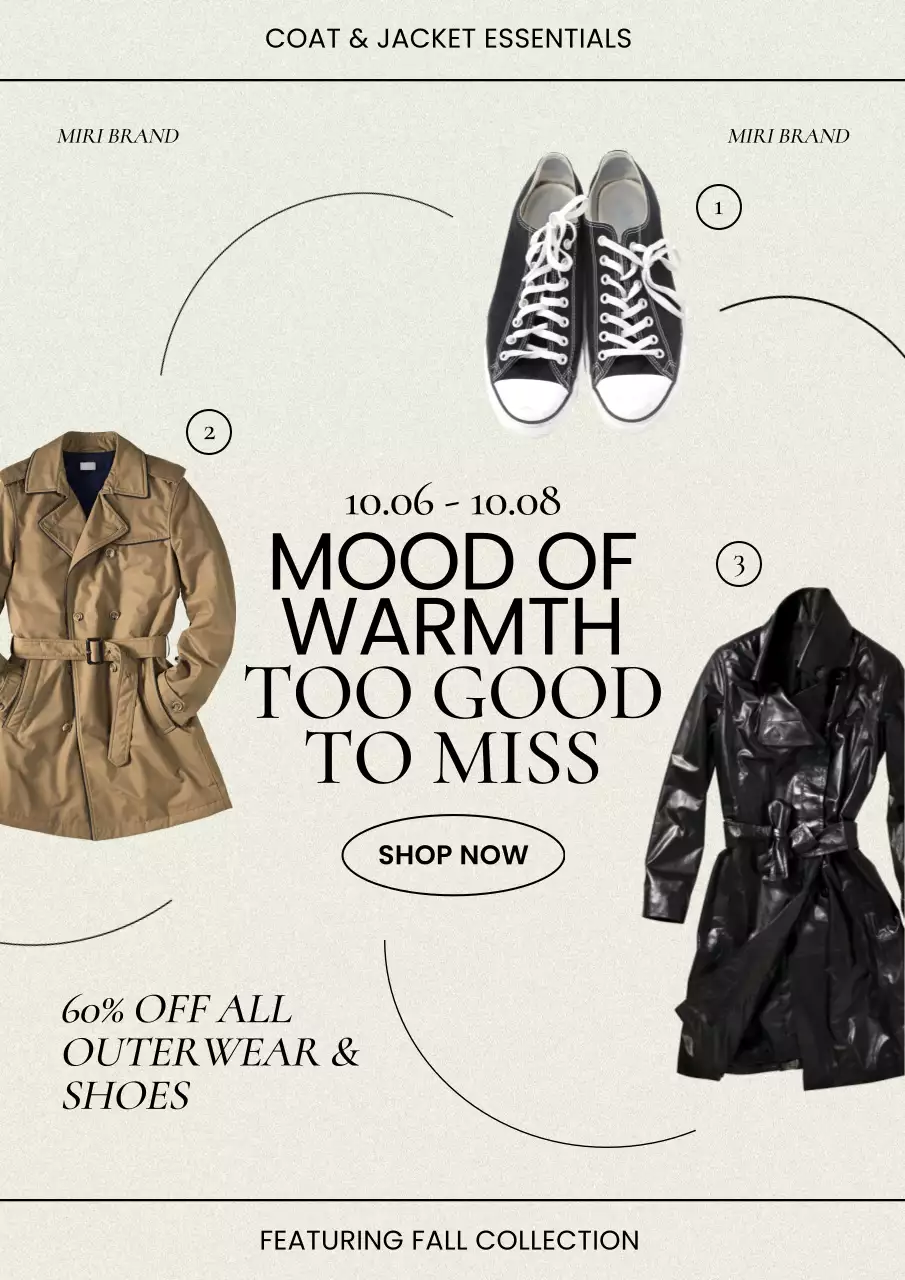 Beige Modern Fashion Promotion Poster