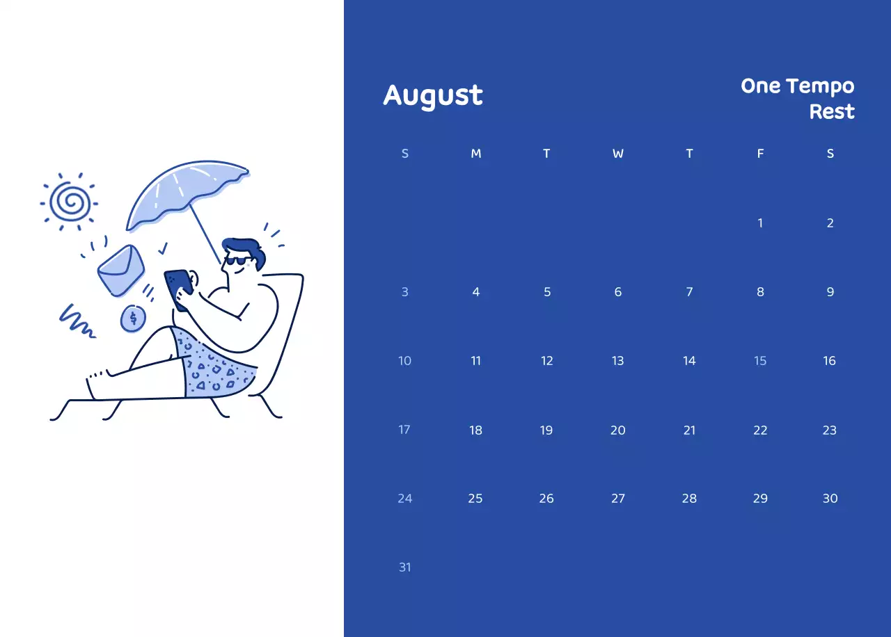 Kalender dengan ilustrasi penuh warna dan emosional