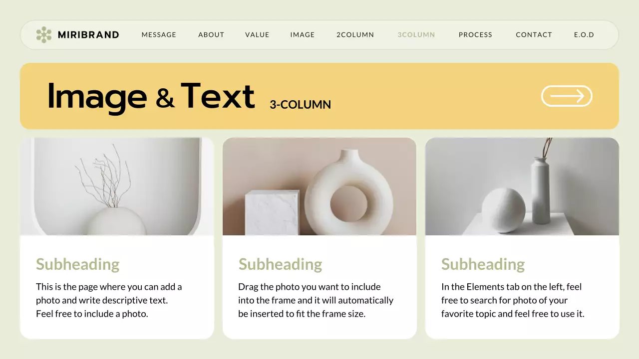 Trình bày thương hiệu tối giản màu be