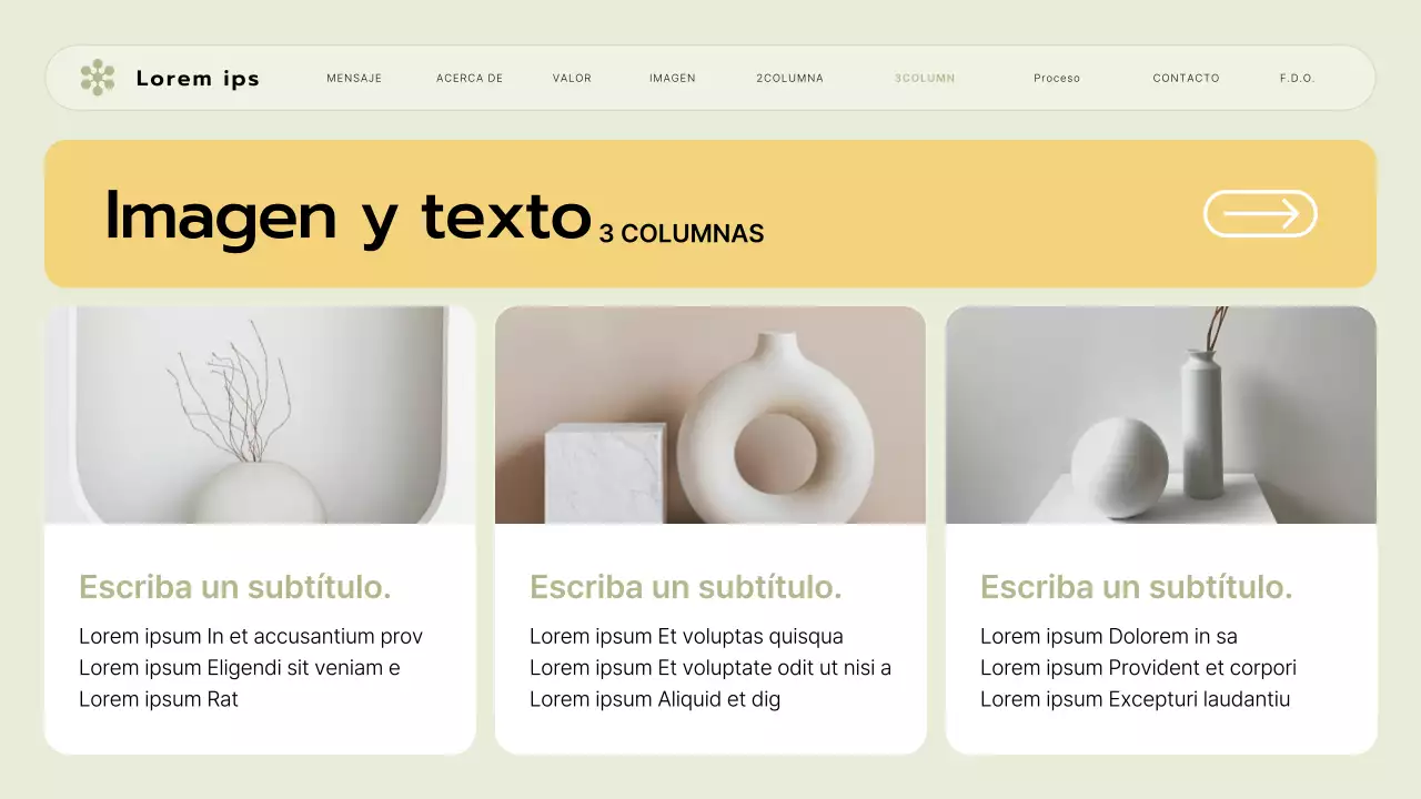 Un briefing de marca para una pequeña empresa con un estilo de interfaz de usuario verde lima y amarillo