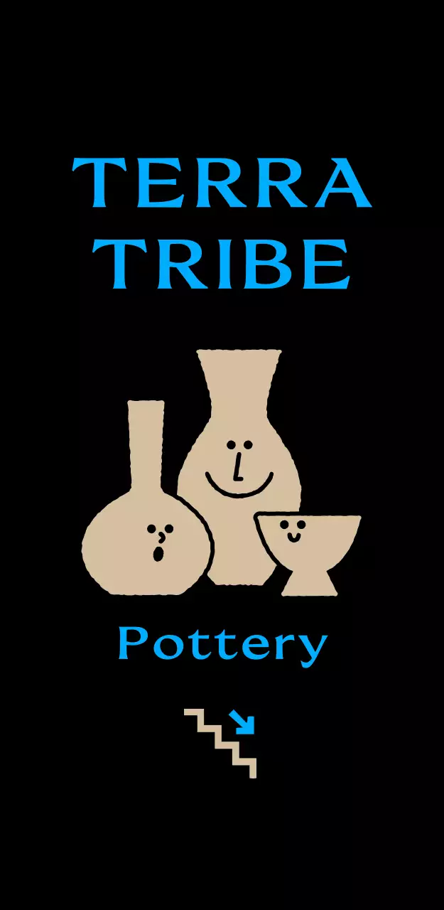Minimalist pottery character pottery studio signage