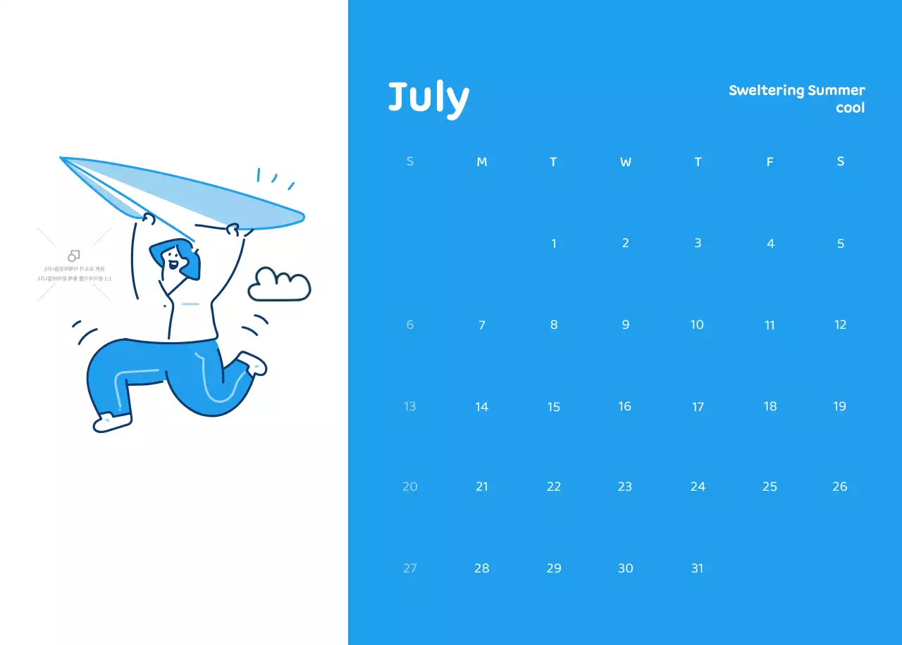 Kalender dengan ilustrasi penuh warna dan emosional
