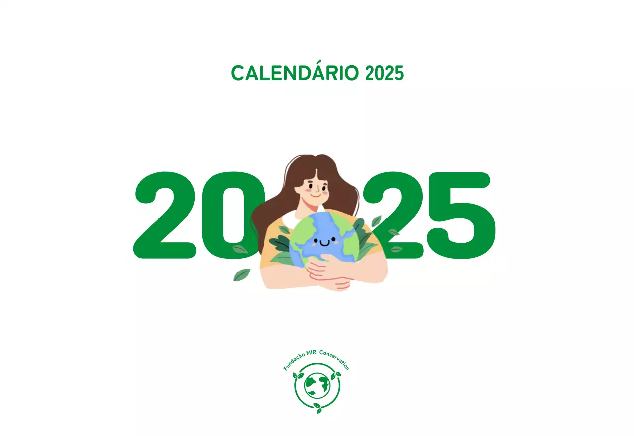 Uma fundação social que celebra a época natalícia com ilustrações coloridas de pessoas e do planeta.