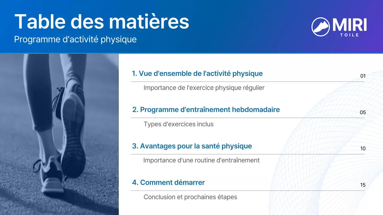 manuel du programme d'activité physique de base bleu