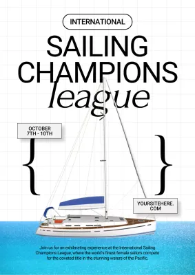 Blue Modern Sailing Event Poster