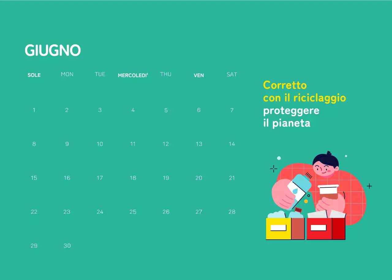 Una fondazione sociale che celebra le festività natalizie con illustrazioni colorate di persone e del pianeta.