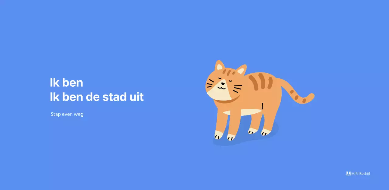 Motiverende kalender met energieke illustraties en positieve citaten op een lichtblauwe achtergrond