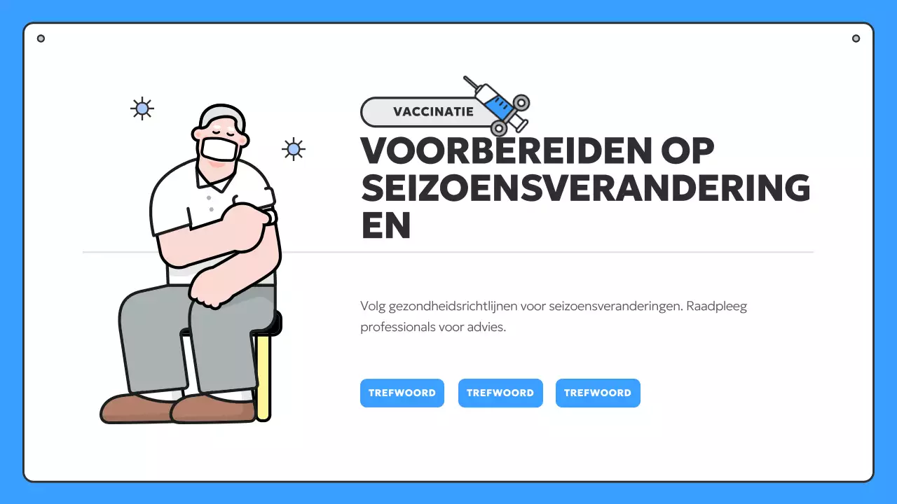 Informatie over blauwe en gele seizoensvaccinatie