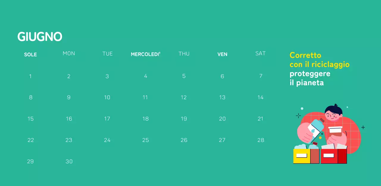 Una fondazione sociale che celebra le festività natalizie con illustrazioni colorate di persone e del pianeta.