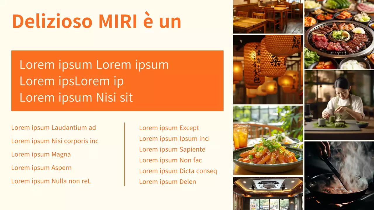 Guida ordinata ai ristoranti di Orange