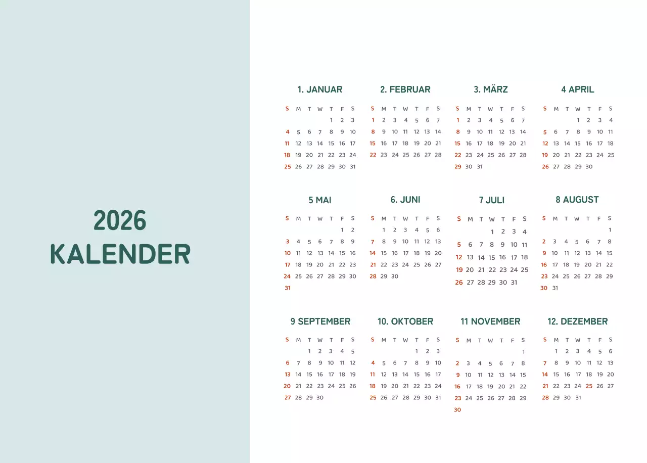 Kalender mit farbenfrohen und emotionalen Illustrationen