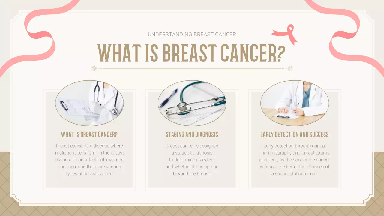 Pink Elegant Breast Cancer Presentation