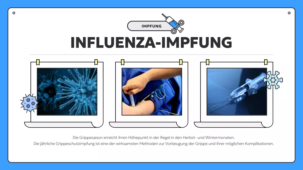 Informationen zur saisonalen Impfung gegen Blau und Gelb