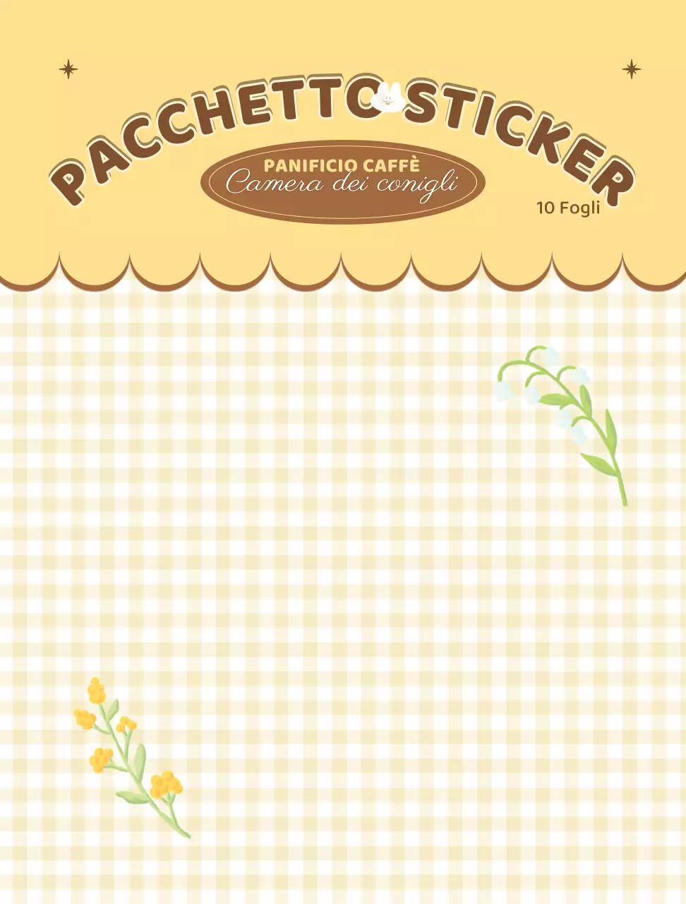 Illustrazione a matita colorata e carina di una panetteria, pacchetto di adesivi per il wallpaper