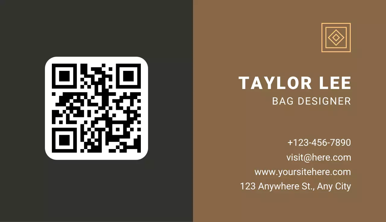 Brown Modern Business Card