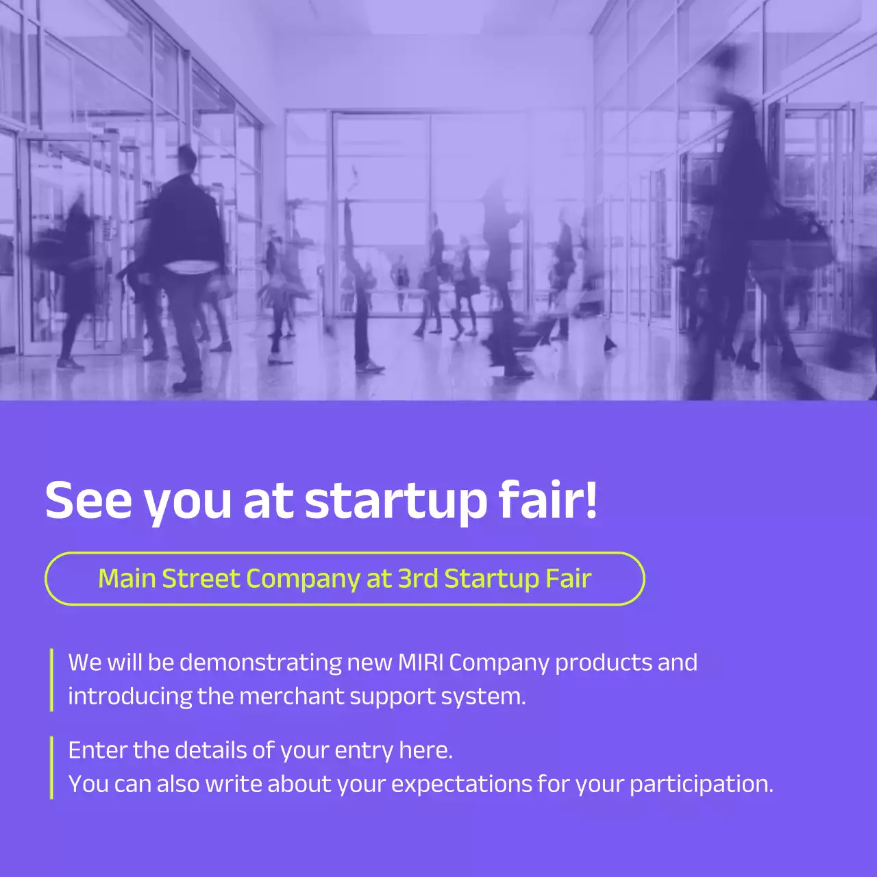 Purple Modern Startup Announcement Instagram Carousel