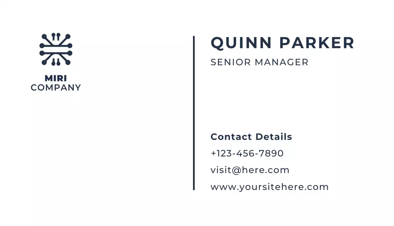 White Modern Business Card