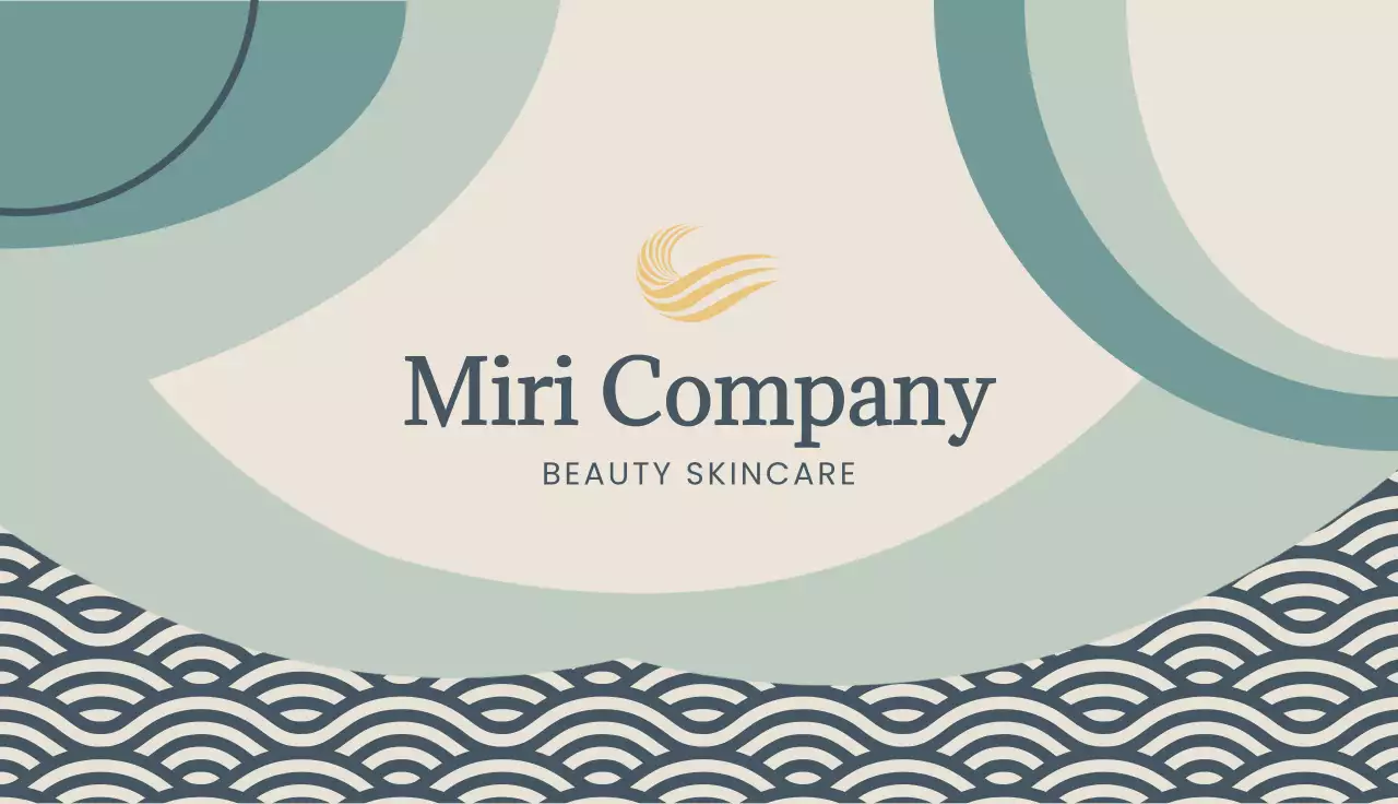 Navy Modern Skincare Business Card