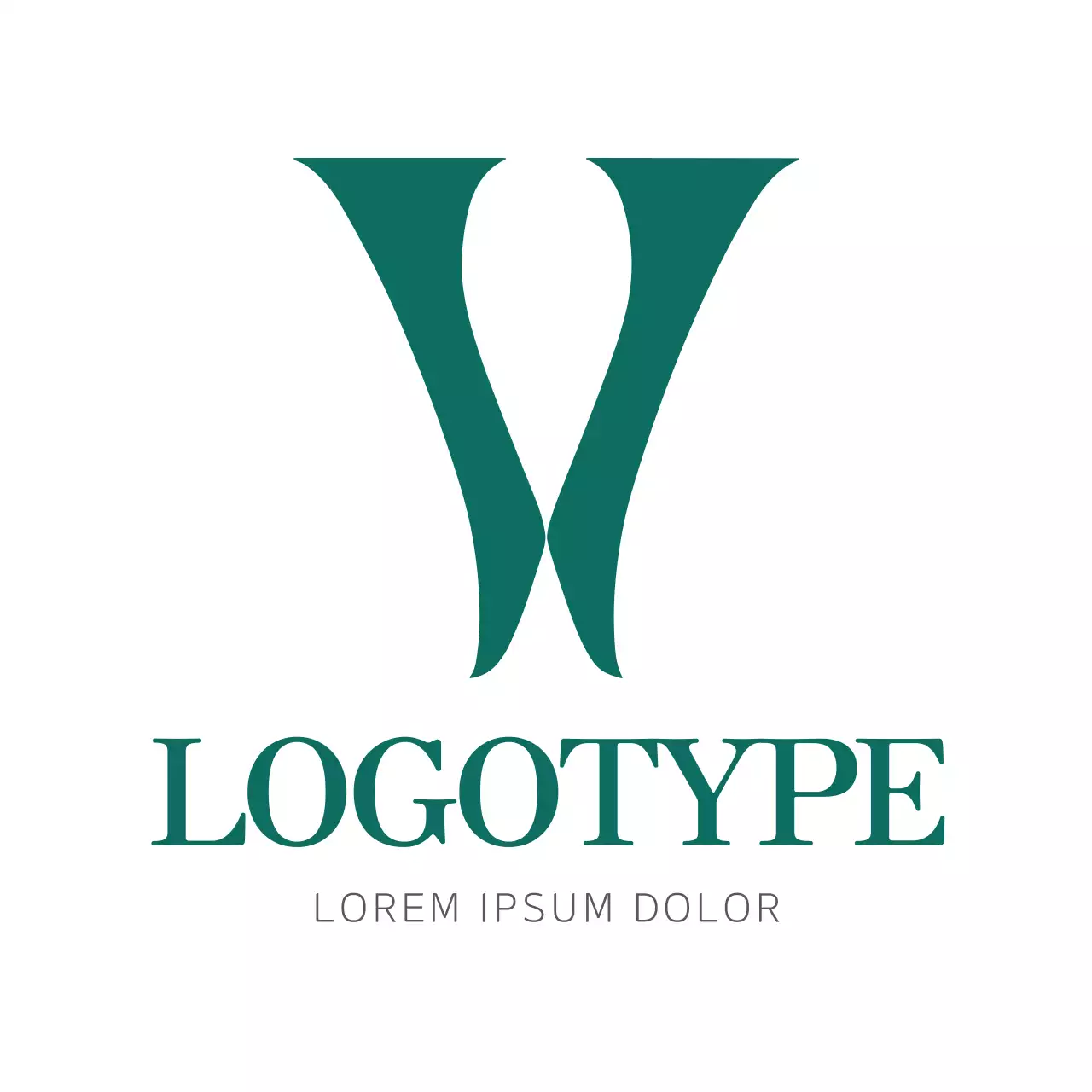 Teal Minimal Design Logo