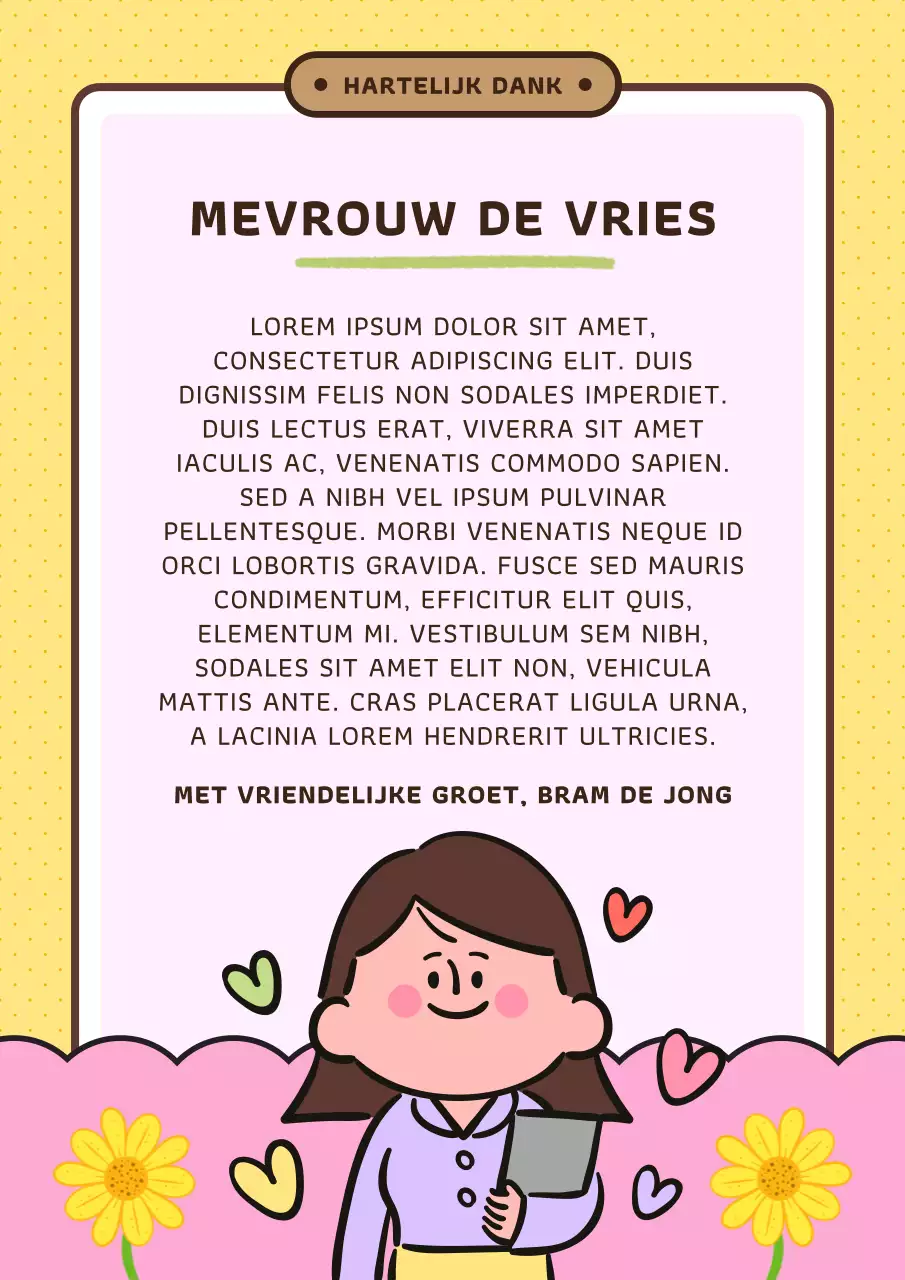 geel roze animatie wereld lerarendag kaart