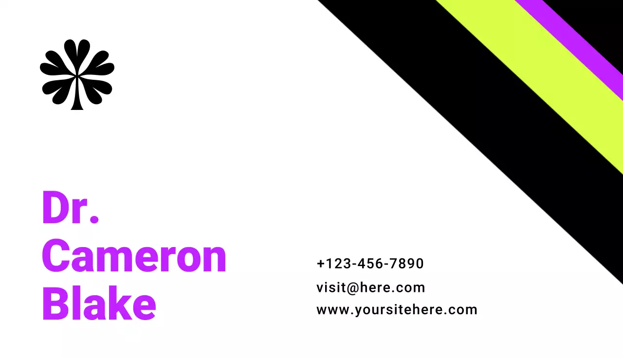 Neon Minimal Business Card